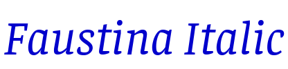 Faustina Italic الخط